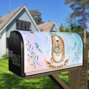 Cute Ethnic Bear - Dreamer Decorative Curbside Farm Mailbox Cover
