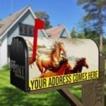 Galloping Horses Decorative Curbside Farm Mailbox Cover