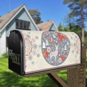 Scandinavian Tale #4 - Merry Christmas Decorative Curbside Farm Mailbox Cover