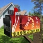 Oriental Dragonfly Sunset Decorative Curbside Farm Mailbox Cover