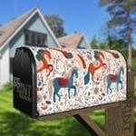 Bohemian Folk Art Horse #2 Decorative Curbside Farm Mailbox Cover