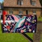 Bohemian Folk Art Hummingbird and Flowers Decorative Curbside Farm Mailbox Cover