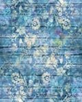 Blue Wood Flower Design #2 Decorative Curbside Farm Mailbox Cover