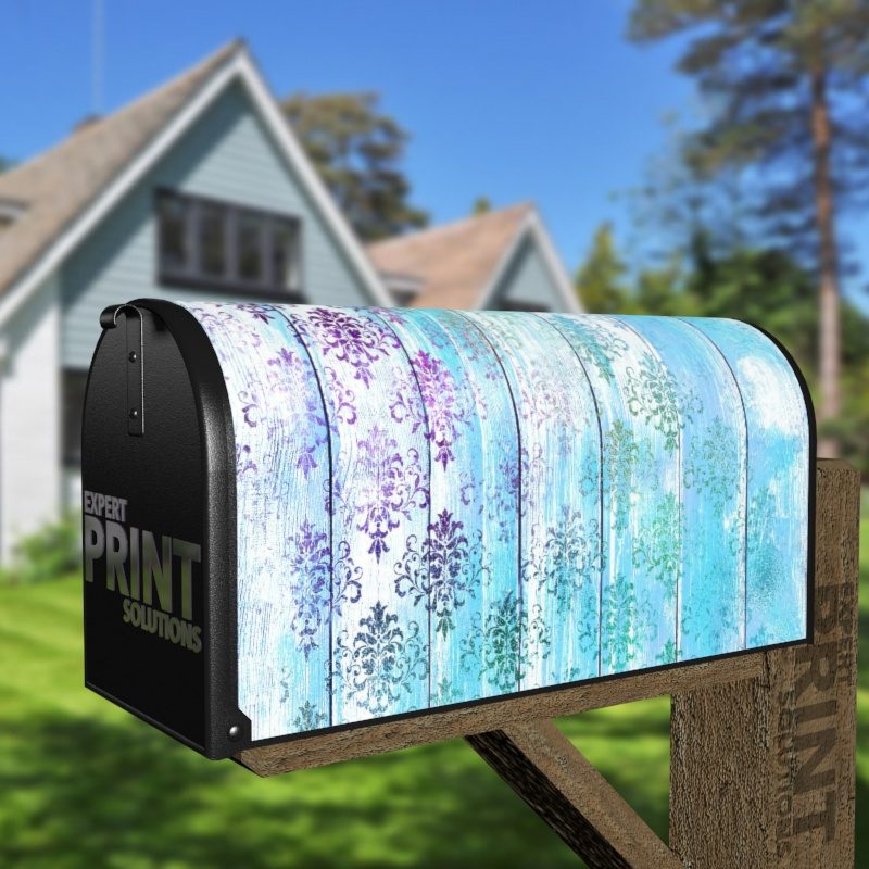Bohemian Wood Flower Design Decorative Curbside Farm Mailbox Cover