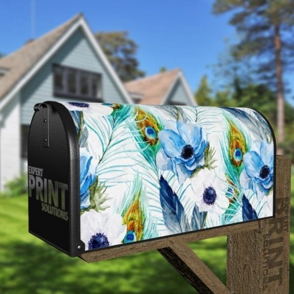 Ethnic Wood Flower Design Decorative Curbside Farm Mailbox Cover