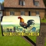 The Rooster and the Sunrise Decorative Curbside Farm Mailbox Cover