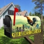 The Rooster and the Sunrise Decorative Curbside Farm Mailbox Cover
