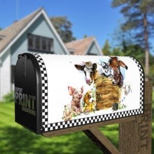 Cute Barnyard Animals #1 Decorative Curbside Farm Mailbox Cover