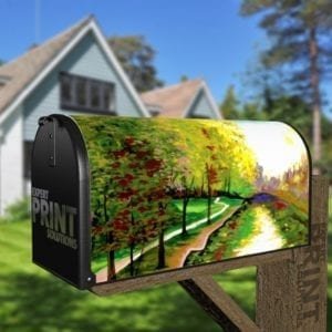 Path Beside the River Decorative Curbside Farm Mailbox Cover