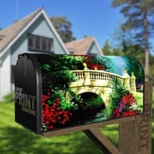 Bridge in the Forest Decorative Curbside Farm Mailbox Cover