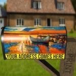 Fishing Boat on the Lake Decorative Curbside Farm Mailbox Cover