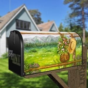 Summer Flower Garden Fence Decorative Curbside Farm Mailbox Cover