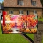 Colorful Autumn Trees at the little Lake Decorative Curbside Farm Mailbox Cover