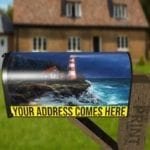 Lighthouse in a Stormy Night Decorative Curbside Farm Mailbox Cover