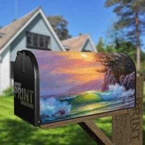 Sunset Ocean Waves Decorative Curbside Farm Mailbox Cover