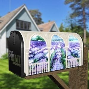 Lavender Fields Decorative Curbside Farm Mailbox Cover