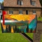 Colorful Trees in the Sunset Decorative Curbside Farm Mailbox Cover