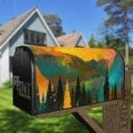 Colorful Trees in the Sunset Decorative Curbside Farm Mailbox Cover