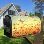 Beautiful Poppy Field Decorative Curbside Farm Mailbox Cover