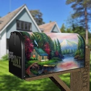 Cottage Beside the Lake Decorative Curbside Farm Mailbox Cover