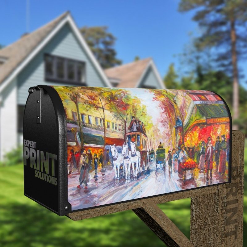 Victorian Paris Street Decorative Curbside Farm Mailbox Cover