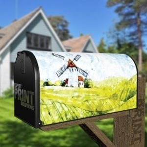Summertime Windmill Decorative Curbside Farm Mailbox Cover