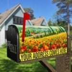 Poppy Field in Tuscany Decorative Curbside Farm Mailbox Cover
