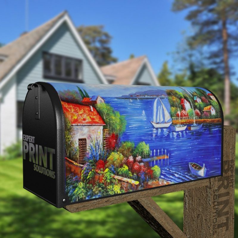 Summer Holiday at the Lake #1 Decorative Curbside Farm Mailbox Cover