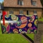 Beautiful Folk Ethnic Native Boho Paisley Design #3 Decorative Curbside Farm Mailbox Cover