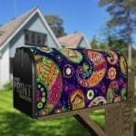 Beautiful Folk Ethnic Native Boho Paisley Design #3 Decorative Curbside Farm Mailbox Cover