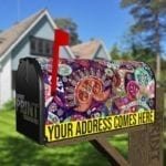 Beautiful Folk Ethnic Native Boho Paisley Design #4 Decorative Curbside Farm Mailbox Cover