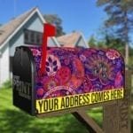 Beautiful Folk Ethnic Native Boho Paisley Design #5 Decorative Curbside Farm Mailbox Cover