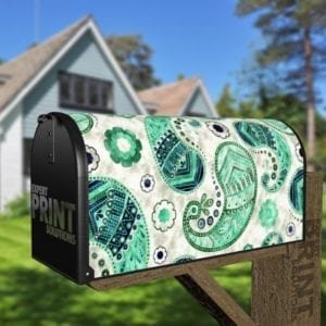 Beautiful Folk Ethnic Native Boho Paisley Design #6 Decorative Curbside Farm Mailbox Cover