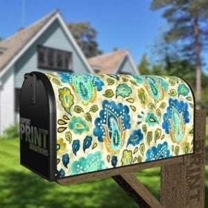 Beautiful Ethnic Native Boho Flower Design #3 Decorative Curbside Farm Mailbox Cover