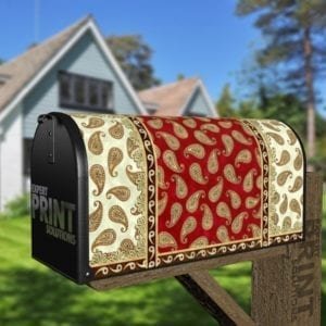 Beautiful Folk Ethnic Native Boho Paisley Design #10 Decorative Curbside Farm Mailbox Cover