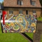 Beautiful Folk Ethnic Native Boho Paisley Design #13 Decorative Curbside Farm Mailbox Cover