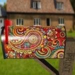 Beautiful Folk Ethnic Native Boho Paisley Design #20 Decorative Curbside Farm Mailbox Cover