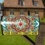 Beautiful Colorful Mandala Ethnic Bohemian Design Decorative Curbside Farm Mailbox Cover