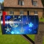 Beautiful Bohemian Moon and Stars Design Decorative Curbside Farm Mailbox Cover