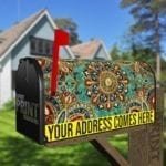 Beautiful Ethnic Native Boho Colorful Mandala Design #4 Decorative Curbside Farm Mailbox Cover
