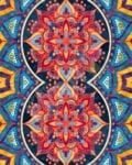 Beautiful Ethnic Native Boho Colorful Mandala Design #10 Decorative Curbside Farm Mailbox Cover