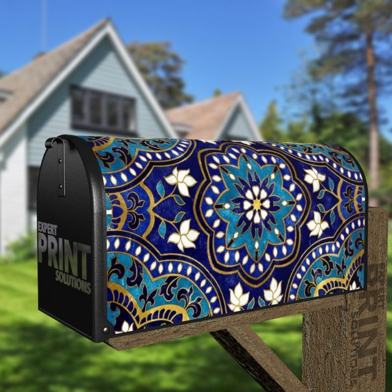 Beautiful Ethnic Native Boho Colorful Mandala Design #11 Decorative Curbside Farm Mailbox Cover