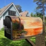 Lighthouse in the Sunset Decorative Curbside Farm Mailbox Cover