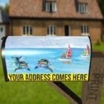 Cute Dolphins Playing Decorative Curbside Farm Mailbox Cover
