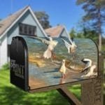 Seagulls at the Beach Decorative Curbside Farm Mailbox Cover
