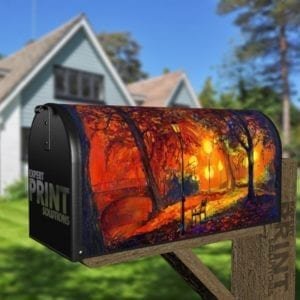 Evening at the Park Decorative Curbside Farm Mailbox Cover