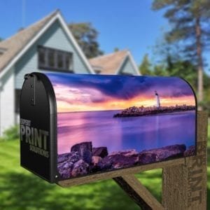 Stormy Sky Above the Lighthouse Decorative Curbside Farm Mailbox Cover
