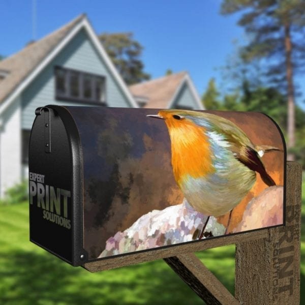 Cute Little Robin Bird Decorative Curbside Farm Mailbox Cover