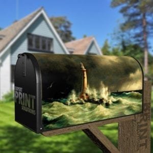 Stormy night at the Sea Decorative Curbside Farm Mailbox Cover