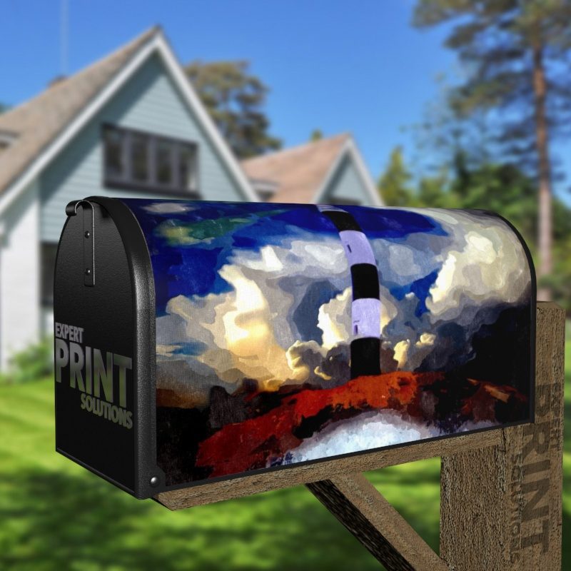 Stormy night at the Sea #2 Decorative Curbside Farm Mailbox Cover